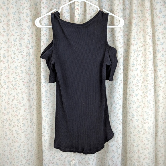 H&M Ribbed Cold-shoulder Top - Picture 3 of 4
